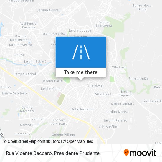 Rua Vicente Baccaro map