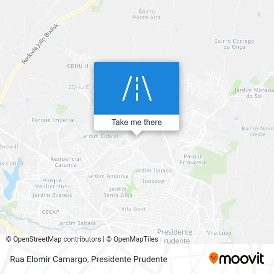 Rua Elomir Camargo map