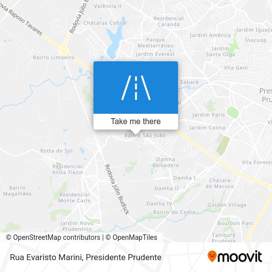 Rua Evaristo Marini map