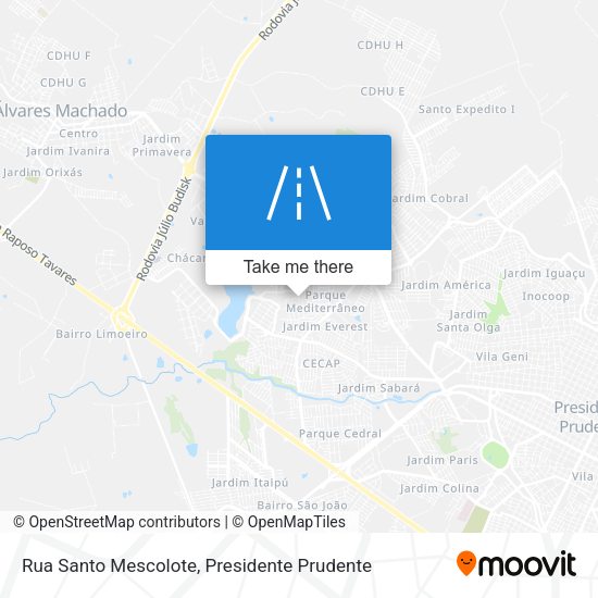 Rua Santo Mescolote map