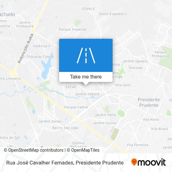 Rua José Cavalher Fernades map