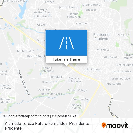 Alameda Tereza Pataro Fernandes map