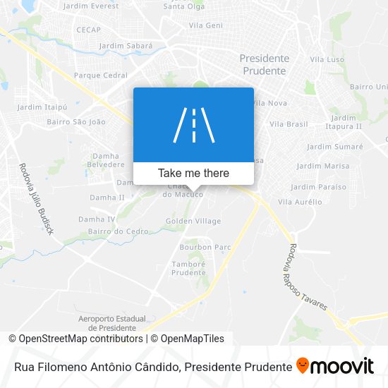 Rua Filomeno Antônio Cândido map