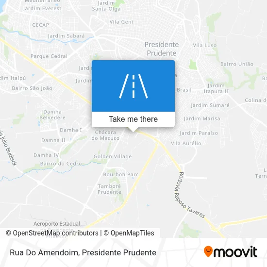 Rua Do Amendoim map