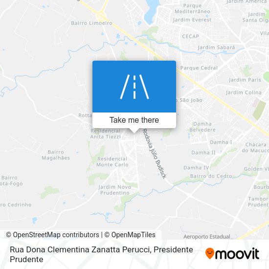 Rua Dona Clementina Zanatta Perucci map
