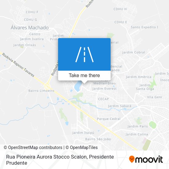 Rua Pioneira Aurora Stocco Scalon map