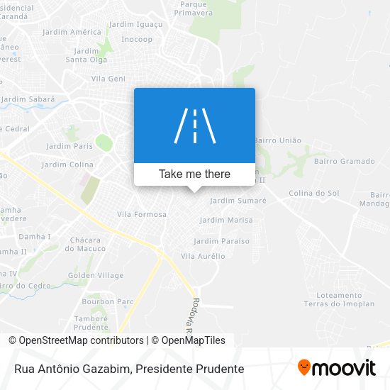 Rua Antônio Gazabim map