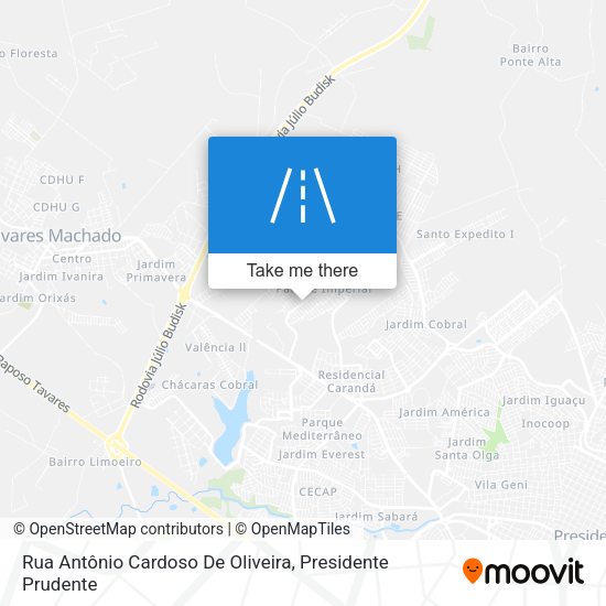 Rua Antônio Cardoso De Oliveira map