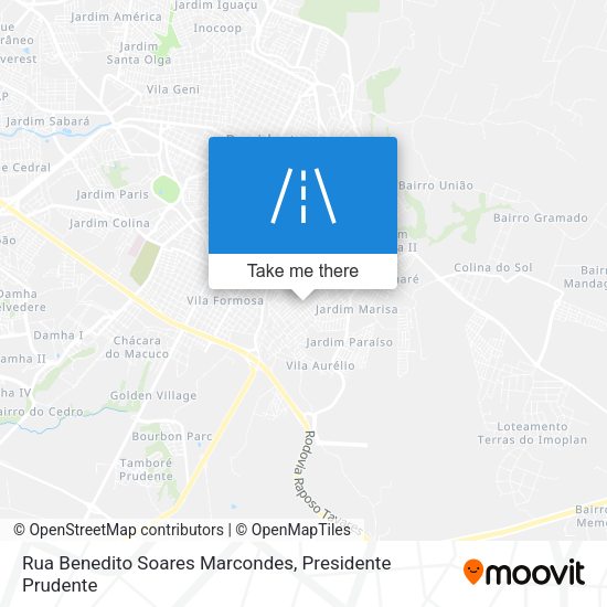 Rua Benedito Soares Marcondes map