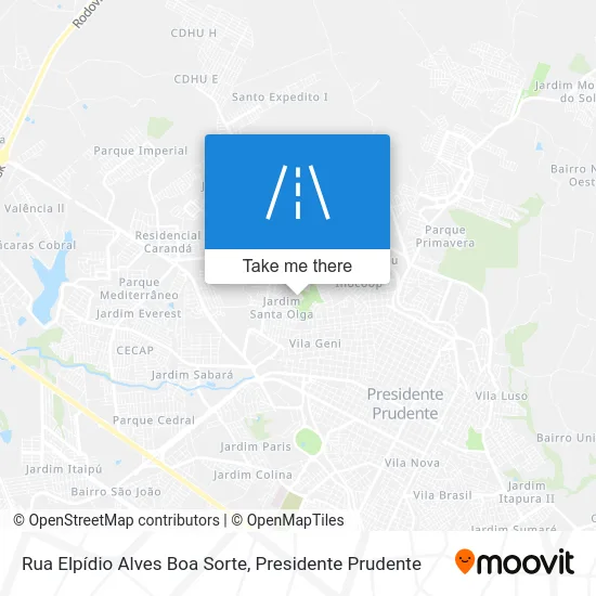 Rua Elpídio Alves Boa Sorte map