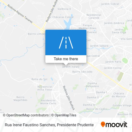 Rua Irene Faustino Sanches map