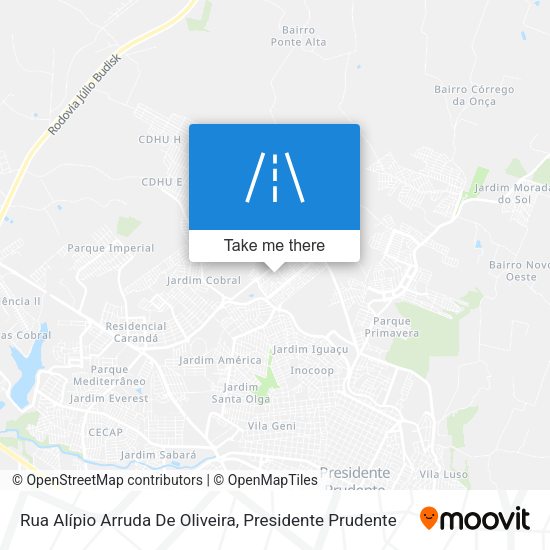 Rua Alípio Arruda De Oliveira map