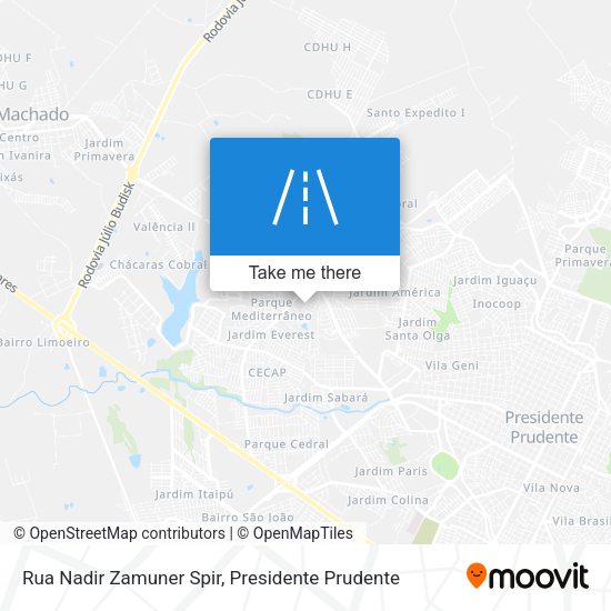 Rua Nadir Zamuner Spir map