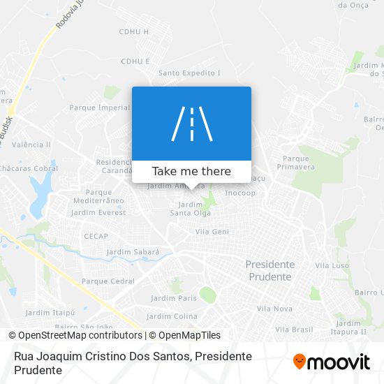 Mapa Rua Joaquim Cristino Dos Santos