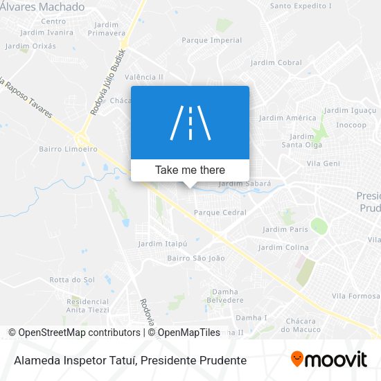 Alameda Inspetor Tatuí map