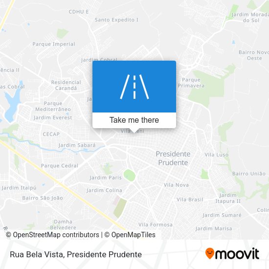 Rua Bela Vista map