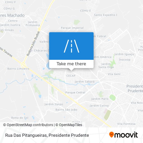 Rua Das Pitangueiras map