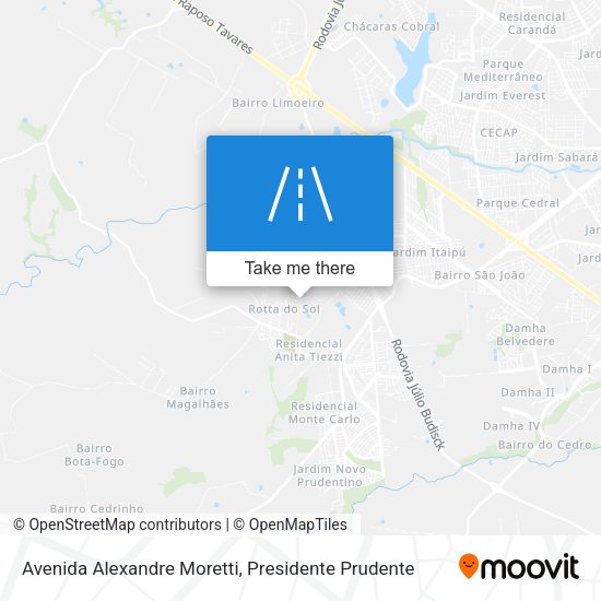 Avenida Alexandre Moretti map