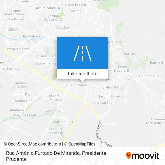 Rua Antônio Furtado De Miranda map