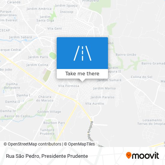 Rua São Pedro map