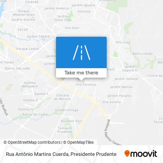 Rua Antônio Martins Cuerda map