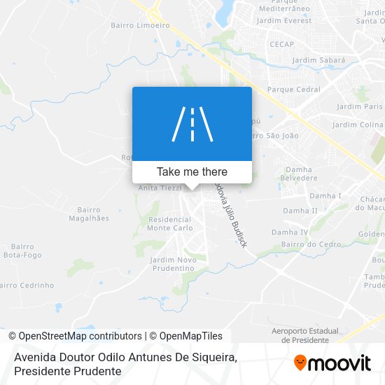 Avenida Doutor Odilo Antunes De Siqueira map