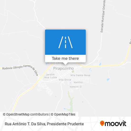 Mapa Rua Antônio T. Da Silva