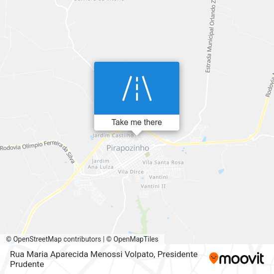 Rua Maria Aparecida Menossi Volpato map