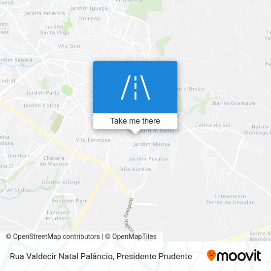 Rua Valdecir Natal Palâncio map