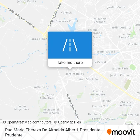 Rua Maria Thereza De Almeida Alberti map