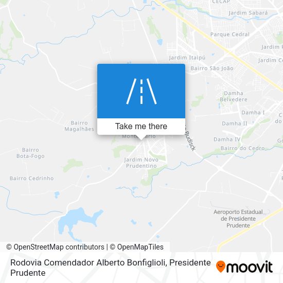 Rodovia Comendador Alberto Bonfiglioli map