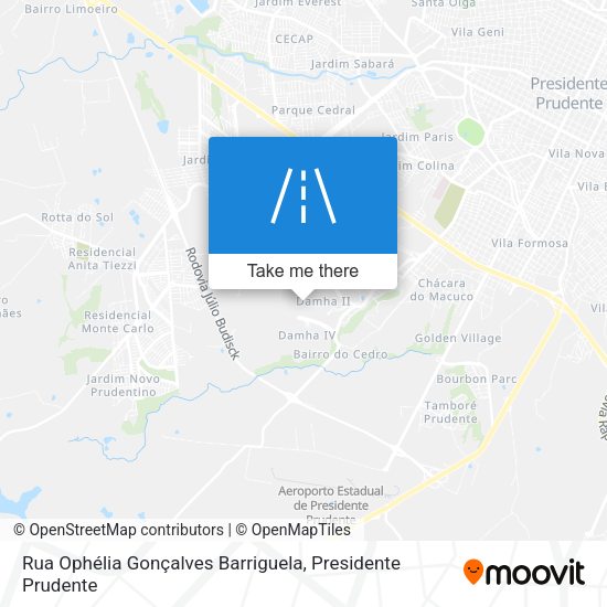 Rua Ophélia Gonçalves Barriguela map