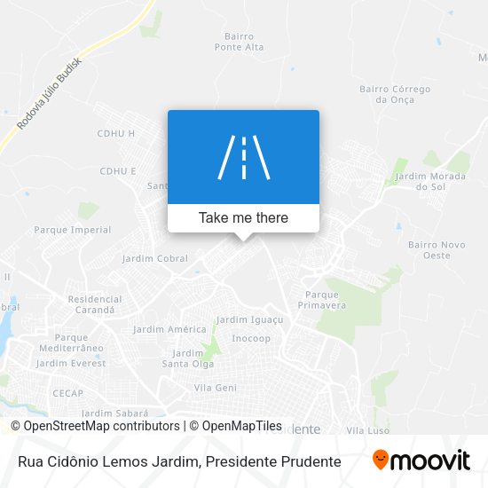 Rua Cidônio Lemos Jardim map