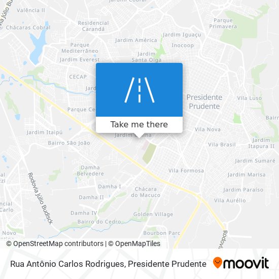 Rua Antônio Carlos Rodrigues map