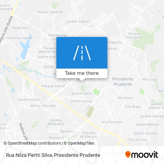 Mapa Rua Nilza Pertti Silva