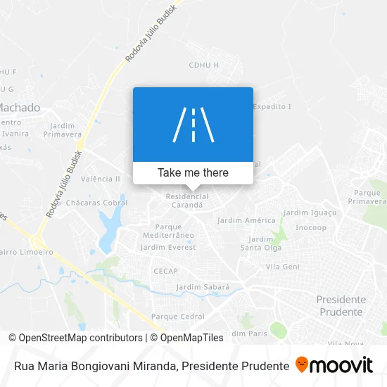 Rua Maria Bongiovani Miranda map