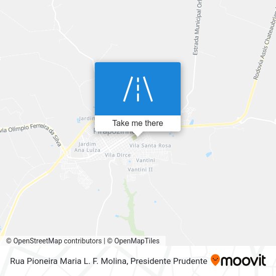 Rua Pioneira Maria L. F. Molina map