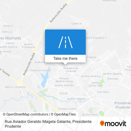 Rua Aviador Geraldo Magela Galante map