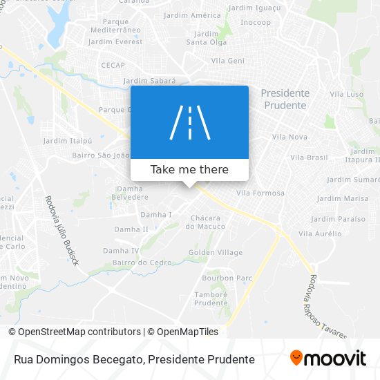 Mapa Rua Domingos Becegato