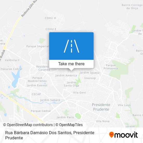 Rua Bárbara Damásio Dos Santos map