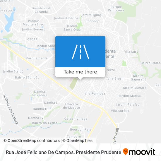 Mapa Rua José Feliciano De Campos