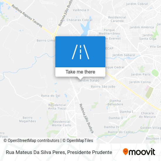 Rua Mateus Da Silva Peres map