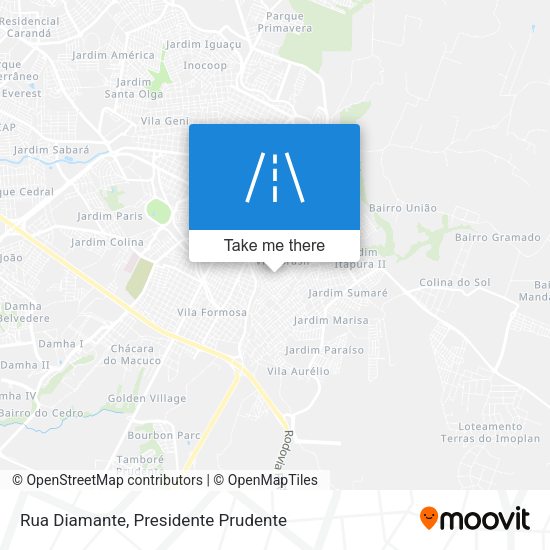Rua Diamante map