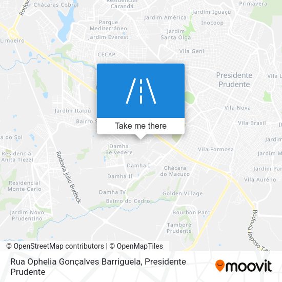 Rua Ophelia Gonçalves Barriguela map