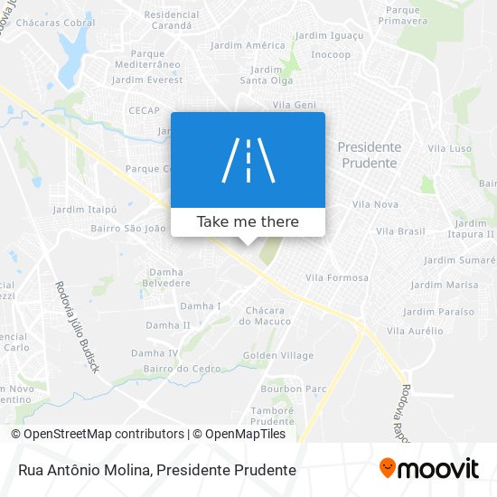 Rua Antônio Molina map