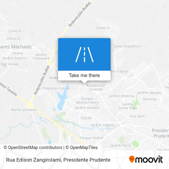 Rua Edison Zangirolami map