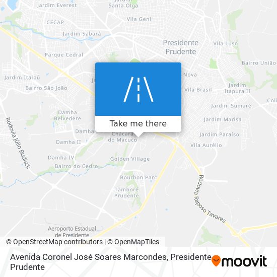 Mapa Avenida Coronel José Soares Marcondes