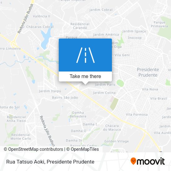 Rua Tatsuo Aoki map