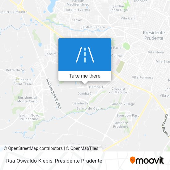 Rua Oswaldo Klebis map