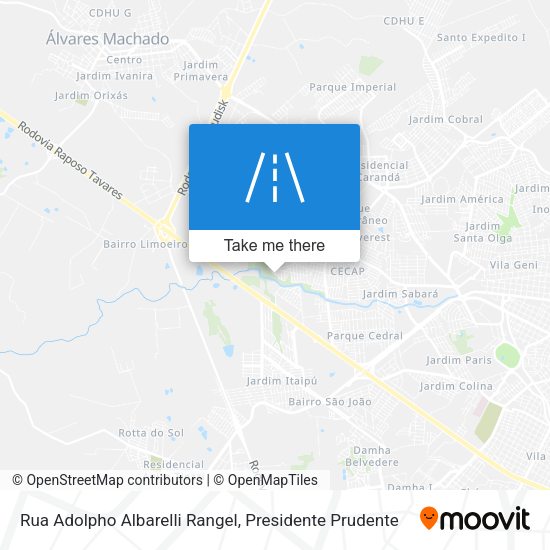 Rua Adolpho Albarelli Rangel map